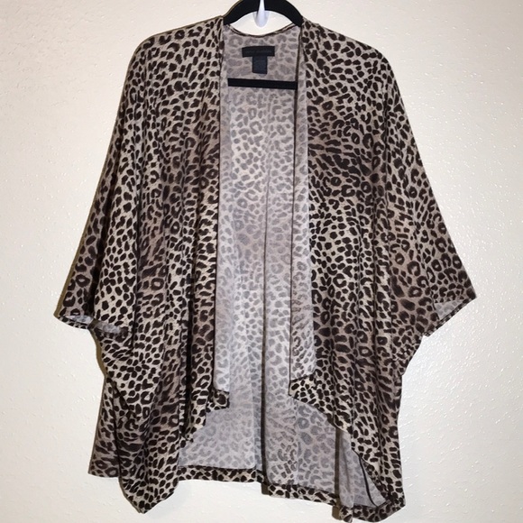Steve Madden leopard print kimono one size - Picture 2 of 7